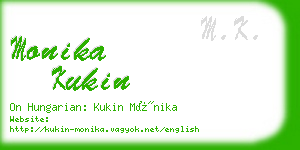 monika kukin business card